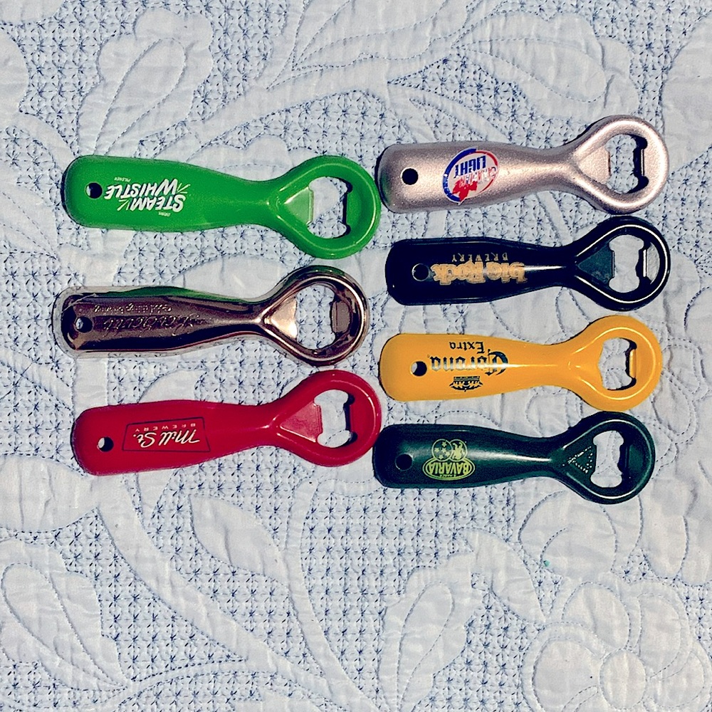 Set of 7 beer bottle openers